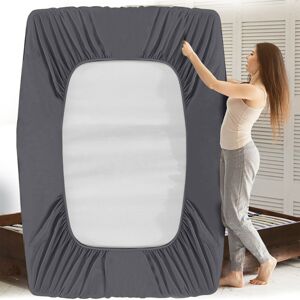 FeelGood Bedding LTD (CHARCOAL, DOUBLE) Extra Deep 25CM Fitted Bed Sheet All Size UK FeelGood Bedding LTD (CHARCOAL, DOUBLE) Extra Deep 25CM Fitted Bed Sheet All Size UK