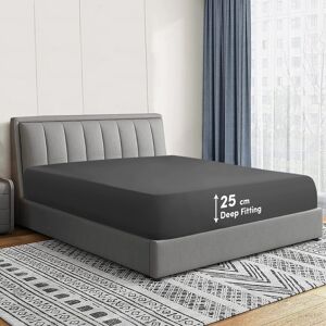 Imperial Rooms (Double, Charcoal) Fitted Bed Sheets Poly Cotton Single Double King Imperial Rooms (Double, Charcoal) Fitted Bed Sheets Poly Cotton Single Double King