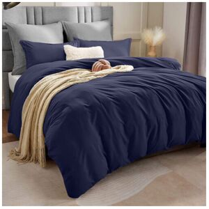 SUPREME BEDDING LTD (DOUBLE, NAVY) Plain Duvet Cover Luxury Hotel Quality Reversible Quilt Covers Be SUPREME BEDDING LTD (DOUBLE, NAVY) Plain Duvet Cover Luxury Hotel Quality Reversible Quilt Covers Be