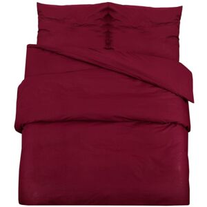 vidaXL Burgundy Red Microfiber Bedding Set - 140x200 cm + 60x70 cm vidaXL Burgundy Red Microfiber Bedding Set - 140x200 cm + 60x70 cm