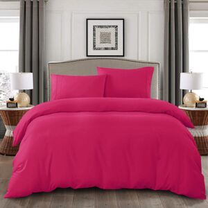 Moonlight Bedding Limited (Pink, King: 230 x 220 cm) Plain Duvet Quilt Cover Bedding Set & Pillowcases Pai Moonlight Bedding Limited (Pink, King: 230 x 220 cm) Plain Duvet Quilt Cover Bedding Set & Pillowcases Pai