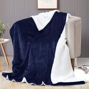Oxford Homeware (Navy Blue, King (200 x 240 cm)) Luxury Super Soft Sherpa Fleece Blanket Faux Fu Oxford Homeware (Navy Blue, King (200 x 240 cm)) Luxury Super Soft Sherpa Fleece Blanket Faux Fu
