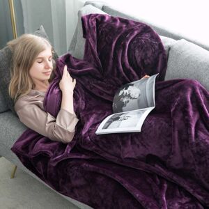 Yorkshire Bedding (Purple, Super King: 230 cm x 270 cm) Solid 310 GSM Fleece Blanket Warm Thick So Yorkshire Bedding (Purple, Super King: 230 cm x 270 cm) Solid 310 GSM Fleece Blanket Warm Thick So