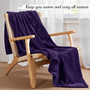 Yorkshire Bedding (Purple, King: 200 cm x 240 cm) Solid 310 GSM Fleece Blanket Warm Thick Soft Flu Yorkshire Bedding (Purple, King: 200 cm x 240 cm) Solid 310 GSM Fleece Blanket Warm Thick Soft Flu