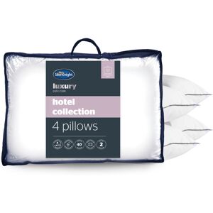 Silentnight Luxury Hotel Collection Piped Pillows 4 Pack Medium Support Silentnight Luxury Hotel Collection Piped Pillows 4 Pack Medium Support