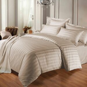 Moonlight Bedding Limited (Beige, Double: 200 X 200 CM) Luxury Duvet Cover Set Stripe Duvet Quilt Cover St Moonlight Bedding Limited (Beige, Double: 200 X 200 CM) Luxury Duvet Cover Set Stripe Duvet Quilt Cover St