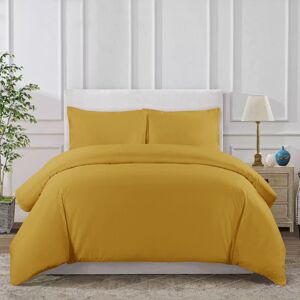 Yorkshire Bedding (Ochre Mustrad, Double: 200 x 200 cm) Duvet Quilt Cover Plain Bedding Set & Pill Yorkshire Bedding (Ochre Mustrad, Double: 200 x 200 cm) Duvet Quilt Cover Plain Bedding Set & Pill