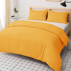 Oxford Homeware (Mustard Ochre, King: 230 x 220 cm) Plain Duvet Quilt Cover Bedding Set & Pillow Oxford Homeware (Mustard Ochre, King: 230 x 220 cm) Plain Duvet Quilt Cover Bedding Set & Pillow
