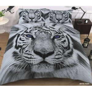Luxe (3D White Tiger, Single) 3D Animal Print Bedding Quilt Cover Duvet Set Luxe (3D White Tiger, Single) 3D Animal Print Bedding Quilt Cover Duvet Set