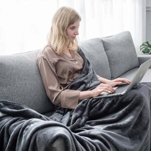 Oxford Homeware (Grey, King: 200 cm x 240 cm) 310 GSM Blanket Fleece Single Double King Super Ki Oxford Homeware (Grey, King: 200 cm x 240 cm) 310 GSM Blanket Fleece Single Double King Super Ki