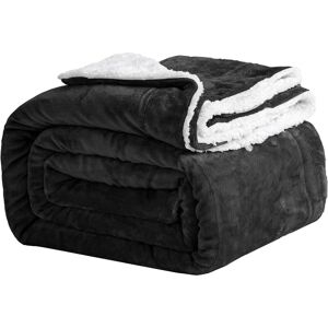 Unbranded (Black, Super King 230 x 270 cm) Bed Throw Blanket Sherpa Flannel Blankets Fleec Unbranded (Black, Super King 230 x 270 cm) Bed Throw Blanket Sherpa Flannel Blankets Fleec