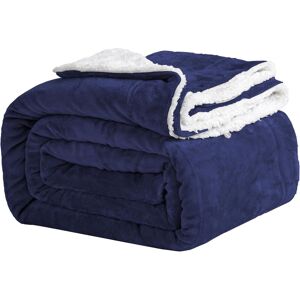 Unbranded (Navy, Super King 230 x 270 cm) Bed Throw Blanket Sherpa Flannel Blankets Fleece Unbranded (Navy, Super King 230 x 270 cm) Bed Throw Blanket Sherpa Flannel Blankets Fleece