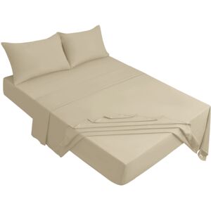 Yorkshire Bedding (Beige, King (152 x 200 cm)) Extra Deep 25cm Fitted Sheet Bed Sheets Single Doub Yorkshire Bedding (Beige, King (152 x 200 cm)) Extra Deep 25cm Fitted Sheet Bed Sheets Single Doub