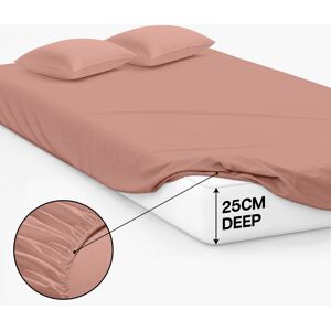 Yorkshire Bedding (Peach, Super King (180 x 200 cm)) Extra Deep 25cm Fitted Sheet Bed Sheets Singl Yorkshire Bedding (Peach, Super King (180 x 200 cm)) Extra Deep 25cm Fitted Sheet Bed Sheets Singl