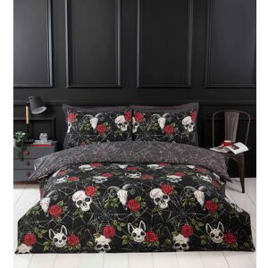 Rapport (Double, Black) Skulls and Roses Reversible Duvet Cover Set Spider Web Halloween Rapport (Double, Black) Skulls and Roses Reversible Duvet Cover Set Spider Web Halloween