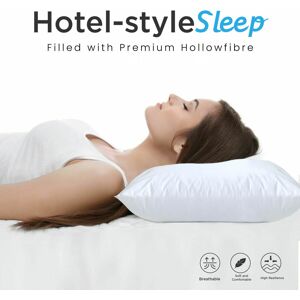 Imperial Rooms (Quilted Filled Pillow 1 PC) Pack of 2 Pillows Stripe Luxury Memory Foam Single Imperial Rooms (Quilted Filled Pillow 1 PC) Pack of 2 Pillows Stripe Luxury Memory Foam Single