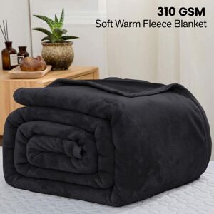 ASPIRE HOMEWARE (King, Black Blanket) Fleece Blankets Throw Thick Warm Super Soft Bed Sofa Trave ASPIRE HOMEWARE (King, Black Blanket) Fleece Blankets Throw Thick Warm Super Soft Bed Sofa Trave