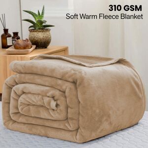 ASPIRE HOMEWARE (Single , Camel Blanket) Fleece Blankets Throw Thick Warm Super Soft Bed Sofa Tr ASPIRE HOMEWARE (Single , Camel Blanket) Fleece Blankets Throw Thick Warm Super Soft Bed Sofa Tr
