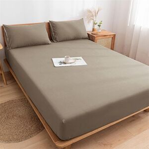 Imperial Rooms (Beige, King (152 x 200 cm)) Fitted Sheet Bed Sheets Extra Deep 25CM Single Doub Imperial Rooms (Beige, King (152 x 200 cm)) Fitted Sheet Bed Sheets Extra Deep 25CM Single Doub
