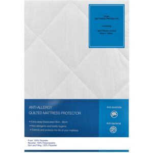Gr8 Home (Single) Anti Allergy Quilted Mattress Protector Topper Gr8 Home (Single) Anti Allergy Quilted Mattress Protector Topper