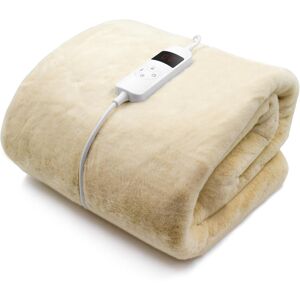 Purus Deluxe Natural Electric Throw Faux Fur Luxurious Heated Double Over Blanke Purus Deluxe Natural Electric Throw Faux Fur Luxurious Heated Double Over Blanke