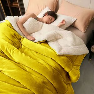 Oxford Homeware (Ochre, Super King (230 x 270 cm)) Luxury Super Soft Sherpa Fleece Blanket Faux Oxford Homeware (Ochre, Super King (230 x 270 cm)) Luxury Super Soft Sherpa Fleece Blanket Faux