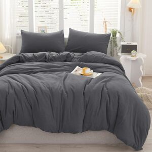 Imperial Rooms (Grey- Plain Dyed Duvet Cover) King Duvet Cover Plain Reversible 3PCS Bedding Se Imperial Rooms (Grey- Plain Dyed Duvet Cover) King Duvet Cover Plain Reversible 3PCS Bedding Se