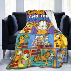 KEROTA (125CM X 100CM) Garfield Ultra-Soft Micro Fleece Blanket Warm Blanket Throw Blan KEROTA (125CM X 100CM) Garfield Ultra-Soft Micro Fleece Blanket Warm Blanket Throw Blan