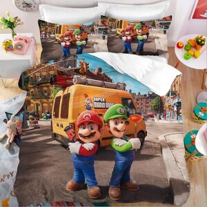 Unbranded (EU Single-135x200cm, Mario-4) Super Mario Movie Quilt Cover Luigi Princess Peac Unbranded (EU Single-135x200cm, Mario-4) Super Mario Movie Quilt Cover Luigi Princess Peac