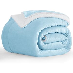 SUPREME BEDDING LTD (Double : (150 x 200)CM, Sky Blue/ Light Blue Sherpa- Throw Blankets) Sherpa Fle SUPREME BEDDING LTD (Double : (150 x 200)CM, Sky Blue/ Light Blue Sherpa- Throw Blankets) Sherpa Fle
