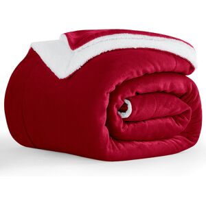 SUPREME BEDDING LTD (Double : (150 x 200)CM, Red/ Burgundy Sherpa- Throw Blankets) Sherpa Fleece Thr SUPREME BEDDING LTD (Double : (150 x 200)CM, Red/ Burgundy Sherpa- Throw Blankets) Sherpa Fleece Thr
