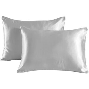 Palauan (light grey, K: 51*91cm(a pair)) Silk Pillowcase Solid Double Sided Satin Palauan (light grey, K: 51*91cm(a pair)) Silk Pillowcase Solid Double Sided Satin