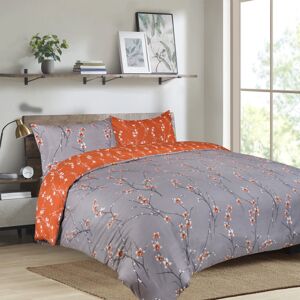 Yorkshire Bedding (Grey Rust Flower, Super King) Reversible Microfiber Quilt Duvet Cover Bedding S Yorkshire Bedding (Grey Rust Flower, Super King) Reversible Microfiber Quilt Duvet Cover Bedding S