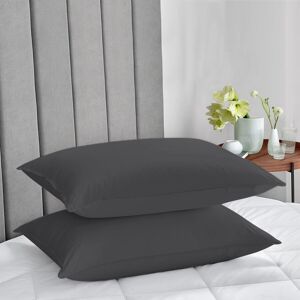 Moonlight Bedding Limited (Charcoal, 2 x Pillow Cases) Plain Duvet Quilt Cover Bedding Set & Pillowcases P Moonlight Bedding Limited (Charcoal, 2 x Pillow Cases) Plain Duvet Quilt Cover Bedding Set & Pillowcases P