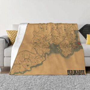 Unbranded Red Dead Redemption 2 Map Poster - RDR2 Map Throw Blanket throw blanket for sofa Unbranded Red Dead Redemption 2 Map Poster - RDR2 Map Throw Blanket throw blanket for sofa