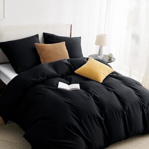 Imperial Rooms (Black, Single (137 x 200 cm)) Plain Duvet Quilt Cover 3PC Reversible Bedding Se Imperial Rooms (Black, Single (137 x 200 cm)) Plain Duvet Quilt Cover 3PC Reversible Bedding Se