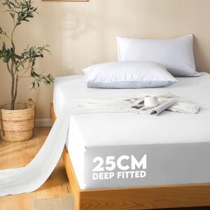 SUPREME BEDDING LTD (WHITE, SUPER KING) Hotel Quality Fitted Bed Sheets Single Double King SUPREME BEDDING LTD (WHITE, SUPER KING) Hotel Quality Fitted Bed Sheets Single Double King