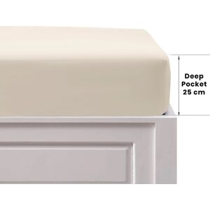 SUPREME BEDDING LTD (KING, CREAM) Extra Deep Fitted Sheet For Single Double King Bed SUPREME BEDDING LTD (KING, CREAM) Extra Deep Fitted Sheet For Single Double King Bed