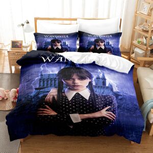 Unbranded (4, Single(135x200cm)) Wednesdays print quilt cover pillowcase three-piece four- Unbranded (4, Single(135x200cm)) Wednesdays print quilt cover pillowcase three-piece four-