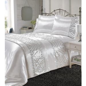 (Double, White) Kampala Hill Shimmer Sequin Embellished Duvet Cover Set Bedding (Double, White) Kampala Hill Shimmer Sequin Embellished Duvet Cover Set Bedding