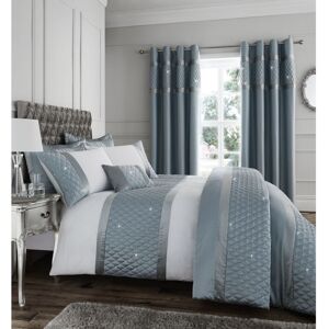 Catherine Lansfield Sequin Cluster Double Duvet Set Duck Egg, Polyester-Cotton Catherine Lansfield Sequin Cluster Double Duvet Set Duck Egg, Polyester-Cotton