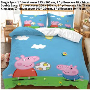 Unbranded (Double) Pig Kids Single Double Bed Linen 3d Duvet Cover Set Printed Kids Home Unbranded (Double) Pig Kids Single Double Bed Linen 3d Duvet Cover Set Printed Kids Home