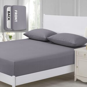 ozone mart (Grey, Double) 40cm Extra Deep Fitted Bed Sheet in All Sizes UK ozone mart (Grey, Double) 40cm Extra Deep Fitted Bed Sheet in All Sizes UK
