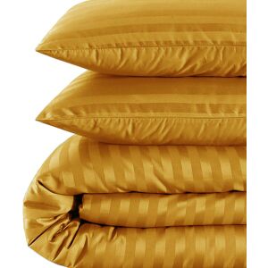 ozone mart (Double, MUSTARD) Satin Stripe Duvet Quilt Cover Bedding Set In All Sizes ozone mart (Double, MUSTARD) Satin Stripe Duvet Quilt Cover Bedding Set In All Sizes
