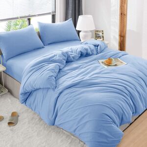 SHAH BEDDINGS LTD (Sky Blue , Double ) Luxury Reversible Duvet Covers Quilt Quilted Bedding Set SHAH BEDDINGS LTD (Sky Blue , Double ) Luxury Reversible Duvet Covers Quilt Quilted Bedding Set