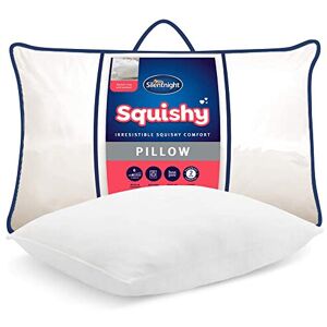 Silentnight Squishy Pillow - Pack of 1 Soft Comfortable Pillow with Velvet Touch Cover and D Silentnight Squishy Pillow - Pack of 1 Soft Comfortable Pillow with Velvet Touch Cover and D