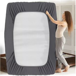 Imperial Rooms (Charcoal, Super King (180 x 200 cm)) Fitted Sheet Bed Sheets Extra Deep 25CM Si Imperial Rooms (Charcoal, Super King (180 x 200 cm)) Fitted Sheet Bed Sheets Extra Deep 25CM Si