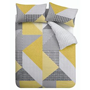 Catherine Lansfield Larsson Geo Easy Care Single Duvet Set 2 pcs, Ochre Catherine Lansfield Larsson Geo Easy Care Single Duvet Set 2 pcs, Ochre