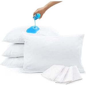 SPRINGSPIRIT Pillow Protectors 4 Pack, 100% Waterproof Pillow Protectors, Standard Size 50x75 SPRINGSPIRIT Pillow Protectors 4 Pack, 100% Waterproof Pillow Protectors, Standard Size 50x75
