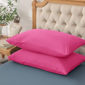 ASPIRE HOMEWARE (PLAIN PILLOWCASE PAIR, PINK) Plain Duvet Quilt Covers Reversible Bedding Set ASPIRE HOMEWARE (PLAIN PILLOWCASE PAIR, PINK) Plain Duvet Quilt Covers Reversible Bedding Set